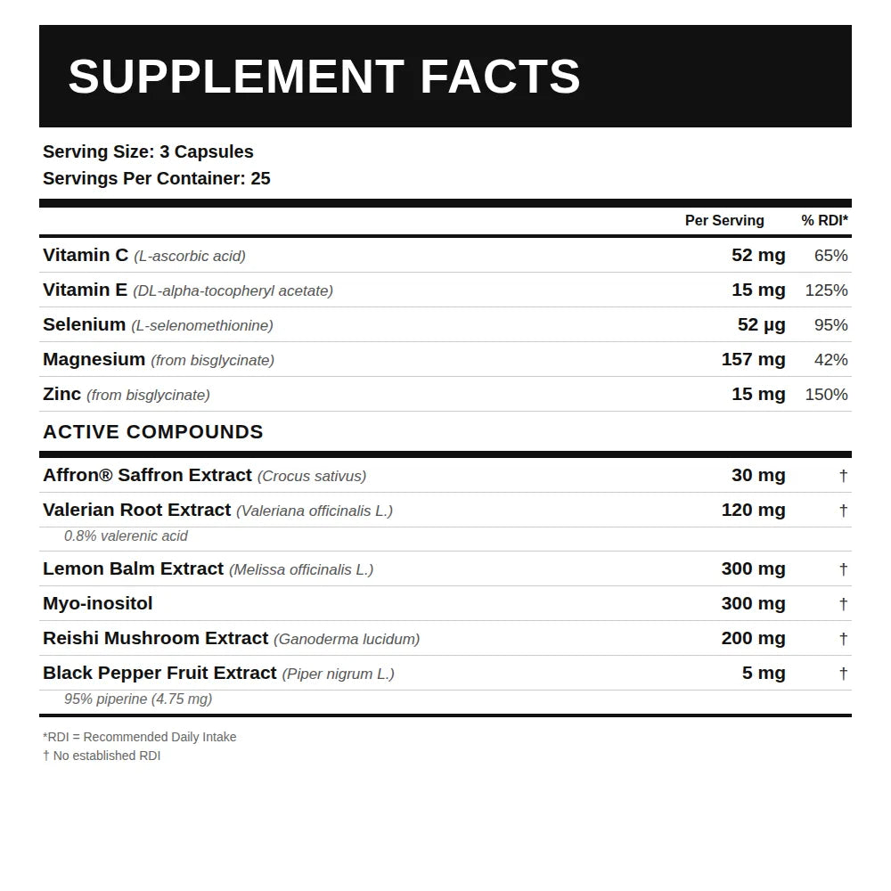 NOX Supplement Facts